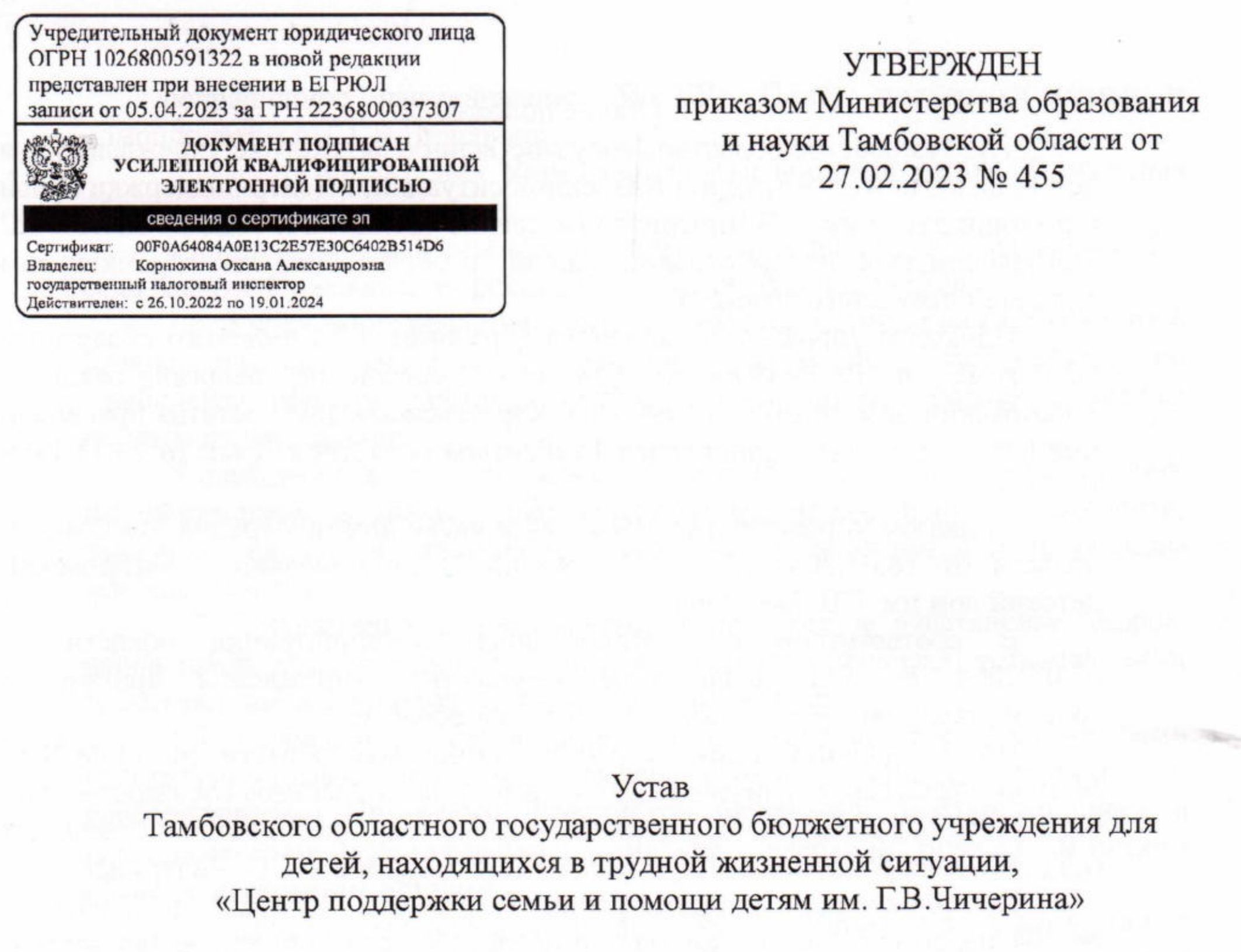 Устав с изменениями от 27.02.2023